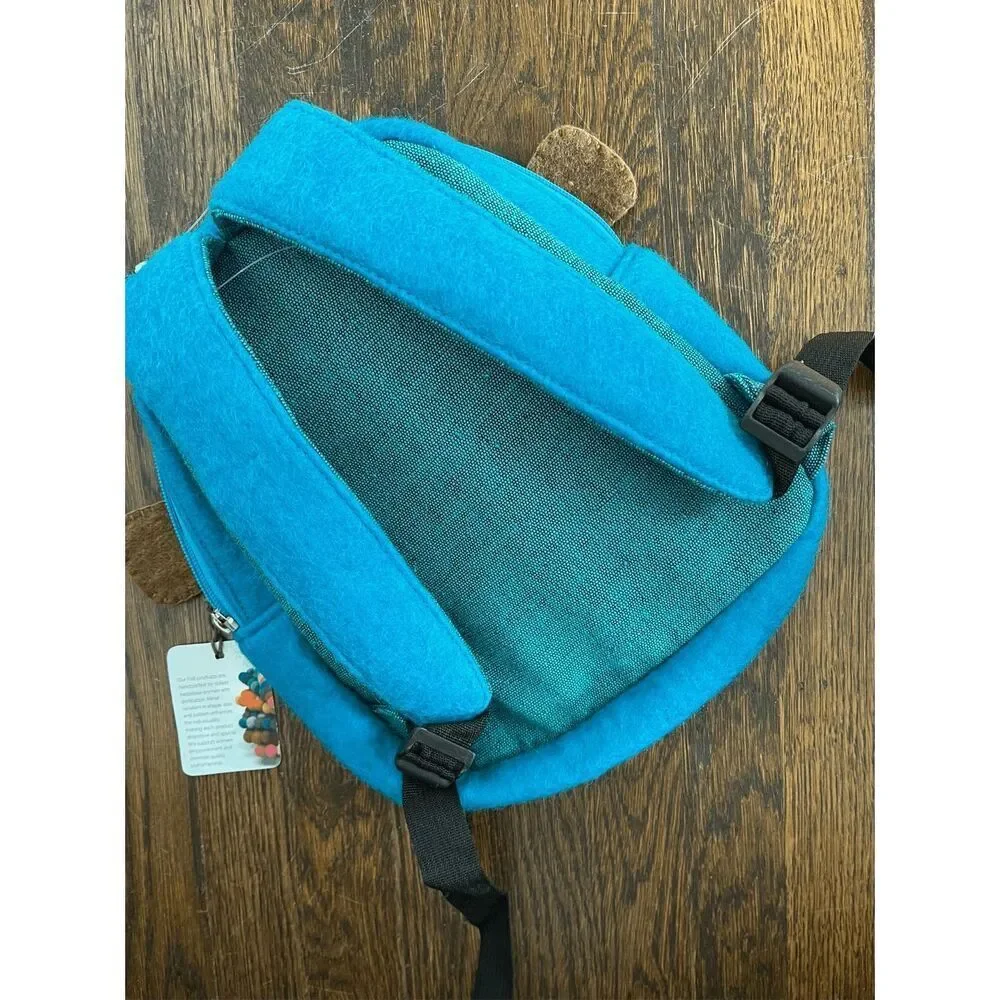 NEW BNB Crafts Toddler Preschool Kids Handmade Felted Wool Puppy Dog Backpack Sc